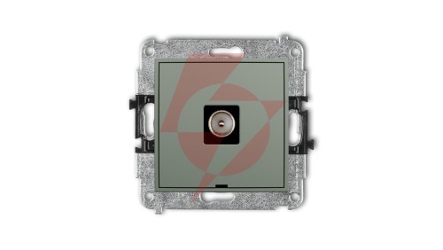MINI Mechanizm gniazda antenowego pojedynczego TV, bez pola opisowego szałwiowy 61MGTVBO-1