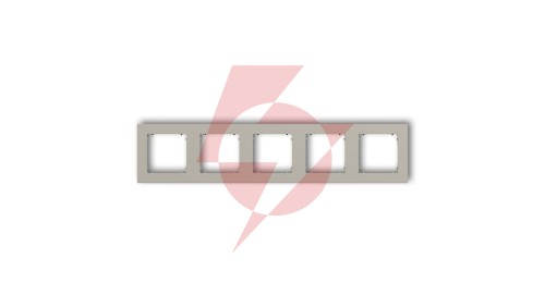 MINI Ramka uniwersalna pięciokrotna kwadratowa z tworzywa taupe 60MR-5