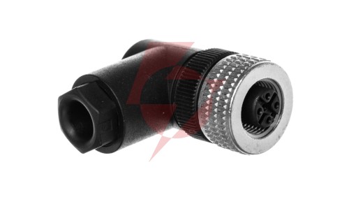 Złącze żeńskie M12 kątowe 5-pinowe dławica Pg7 metal XZCC12FCM50B