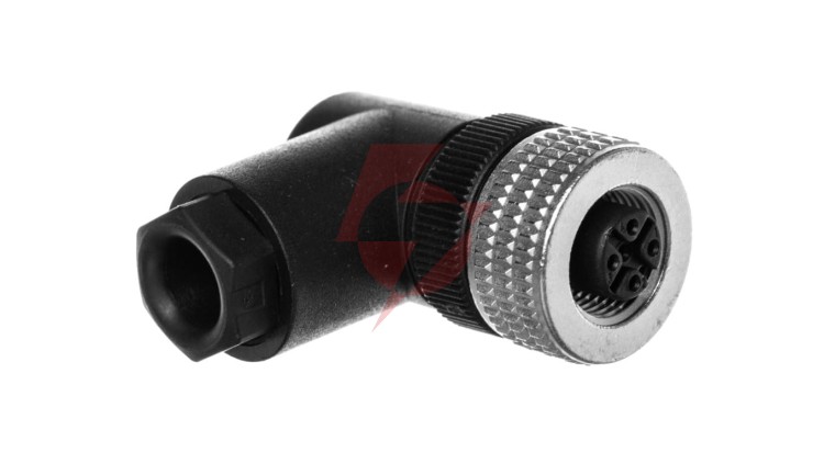 Złącze żeńskie M12 kątowe 5-pinowe dławica Pg7 metal XZCC12FCM50B