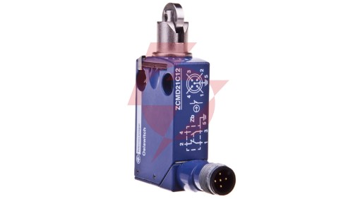 Wyłącznik krańcowy 1R 1Z migowy metal popychacz z rolką metalową M12 5-pinowe XCMD2102C12