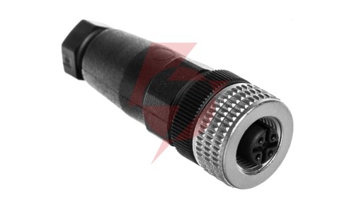 Złącze żeńskie M12 proste 5-pinowe dławica Pg7 metal XZCC12FDM50B