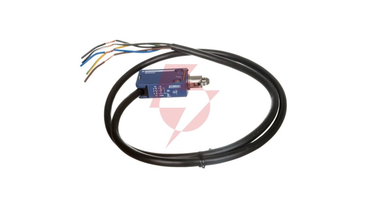 Wyłącznik krańcowy 1R 1Z migowy metal popychacz z rolką stalową kabel 1m XCMD2102L1
