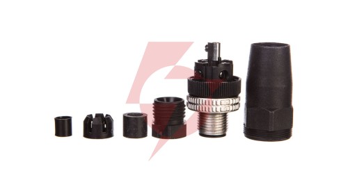 Złącze męskie M12 proste 5-pinowe dławica Pg7 metal XZCC12MDM50B