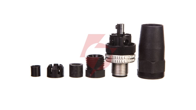 Złącze męskie M12 proste 5-pinowe dławica Pg7 metal XZCC12MDM50B