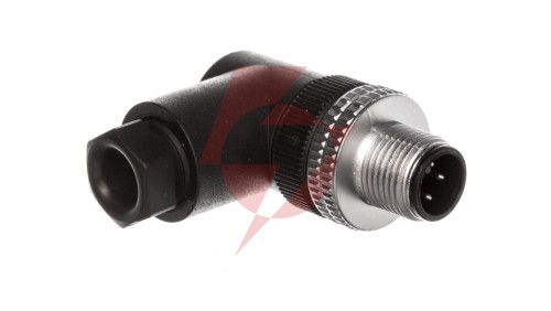 Złącze męskie M12 kątowe 4-pinowe dławica Pg7 metal XZCC12MCM40B