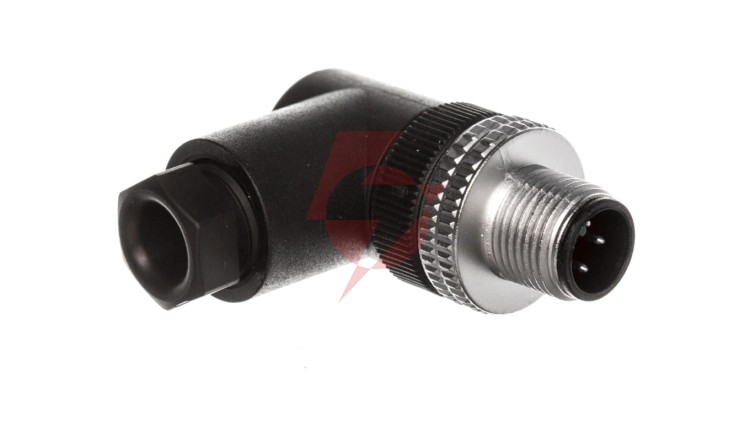 Złącze męskie M12 kątowe 4-pinowe dławica Pg7 metal XZCC12MCM40B