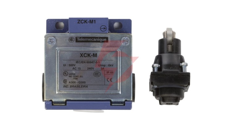 Wyłącznik krańcowy 1R 1Z migowy metal popychacz z rolką stalową XCKM102