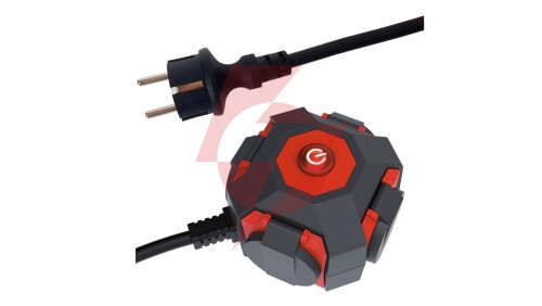 Przedłużacz warsztatowy kostka Outdoor Heavy Duty Power Globe IP44 H07RN-F 3G1,5 mm2, 1,4 m 34103