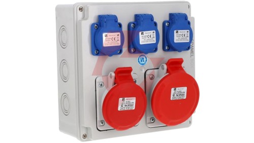 Rozdzielnica 5x32A 5x16A 3x16A INA=32A IP54 SB-005005-S0030-54