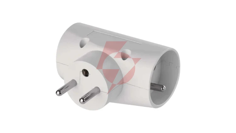 Rozgałęźnik wtyczkowy 2x2P+Z +1xEuro biały P0023N