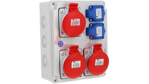 Rozdzielnica 3x5x16A 2x2x16A INA=16A IP54 SB-008005-S0020-54