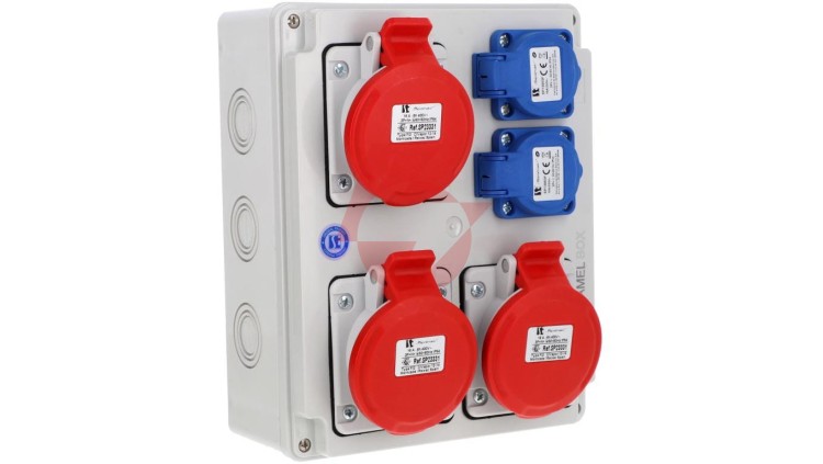 Rozdzielnica 3x5x16A 2x2x16A INA=16A IP54 SB-008005-S0020-54