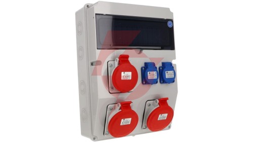 Rozdzielnica 2x5x32A 5x16A 2x3x16A INA=32A IP54 SB-129206-S0040-54