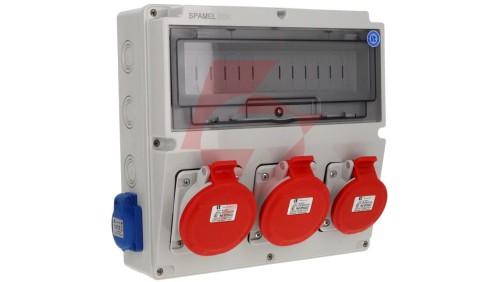 Rozdzielnica 2x5x32A 5x16A 2x3x16A INA=32A IP54 SB-147505-S0050-54