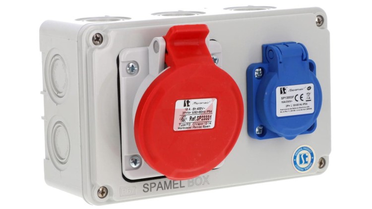 Rozdzielnica 5x16A 3x16A INA=16A IP54 SB-001705-S0010-54