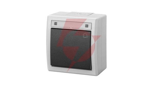 AQUANT 2K łącznik natynkowy zwierny dzwonek IP55 szary 5005-10
