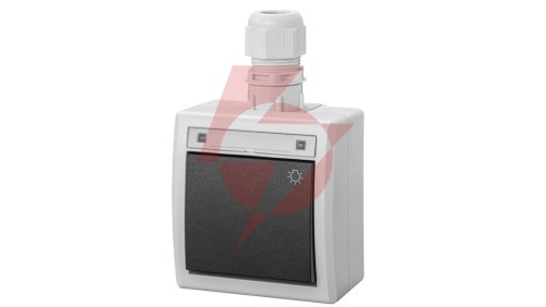 AQUANT 2K łącznik natynkowy zwierny światło IP65 szary 5004-65