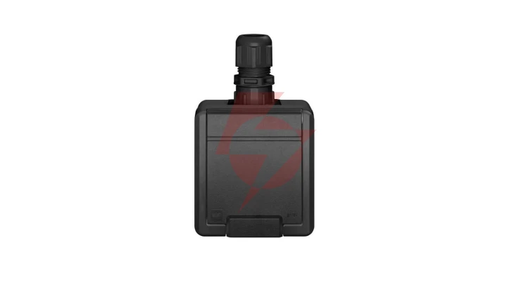 AQUANT 2K gniazdo natynkowe pojedyncze z uziemieniem 2P+Z IP65 antracytowy 5041-67