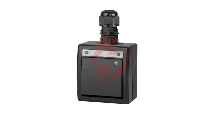 AQUANT 2K łącznik natynkowy krzyżowy IP65 antracytowy 5006-67