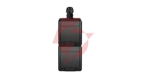 AQUANT 2K gniazdo natynkowe podwójne z uziemieniem 2x2P+Z pion IP65 antracytowy 5052-67