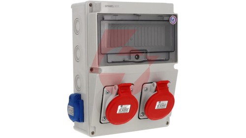 Rozdzielnica budowlana 32A 2x5P/16A 2x2P+Z/16A IP54 SB-103505-S0040-54