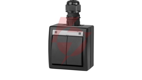 AQUANT 2K łącznik natynkowy świecznikowy IP65 antracytowy 5002-67