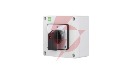 Łącznik krzywkowy 16A/3F 0-1 w obudowie IP65 szary 105x105x66 6160-00