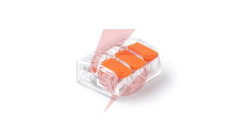 Szybkozłączka z dźwignią 3x 0,2-4,0mm2 przezroczysta E.4191T /100szt./