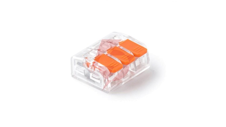 Szybkozłączka z dźwignią 3x 0,2-4,0mm2 przezroczysta E.4191T /100szt./