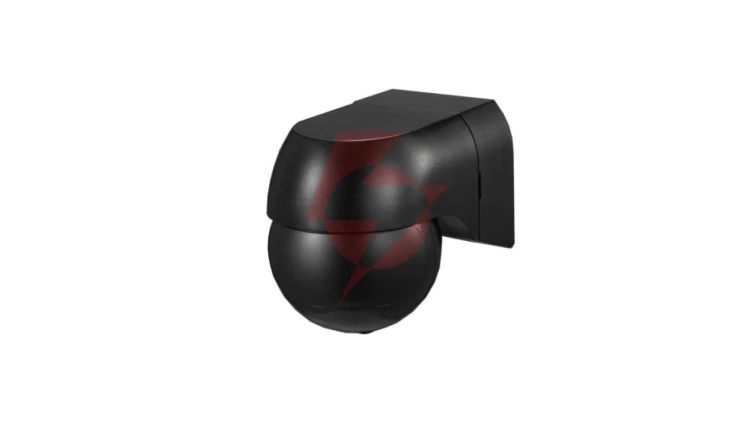 Czujnik ruchu PIR IP44 180 st. 400W zasięg 12m. czarny w całości CP-4CC