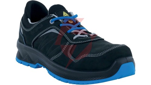 Półbuty ze skóry licowej, kolor Czarny, rozmiar: 44, ROSSIS3SNO44