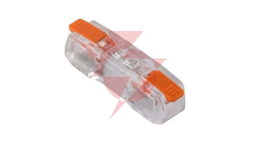 Szybkozłączka z dźwignią przelotowa 2x 0,2-2,5mm2 przezroczysta E.4194/1 /100szt./