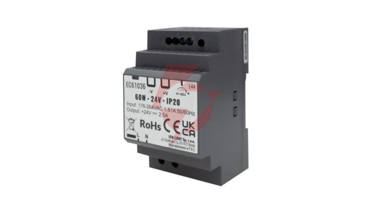 Zasilacz na szynę DIN PREMIUM 24V 60W EC61036