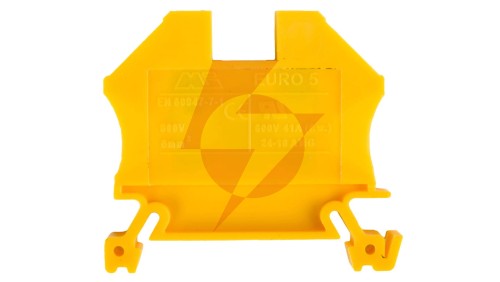 Złączka szynowa 2-przewodowa 6mm2 żółta EURO 43407N