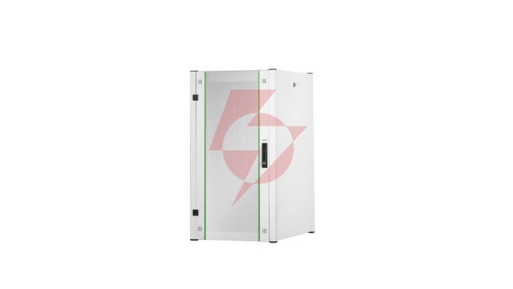 Szafa sieciowa stojąca Hyper Pro 19 22U rack 600x800, drzwi przód szyba, szary, 1000kg DN-51004