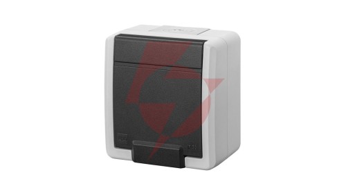 AQUANT 2K gniazdo natynkowe pojedyncze z uziemieniem 2P+Z IP55 szary 5041-10