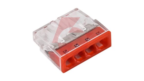 Szybkozłączka 4x 2,5mm2 czerwona E.4182T /100szt./