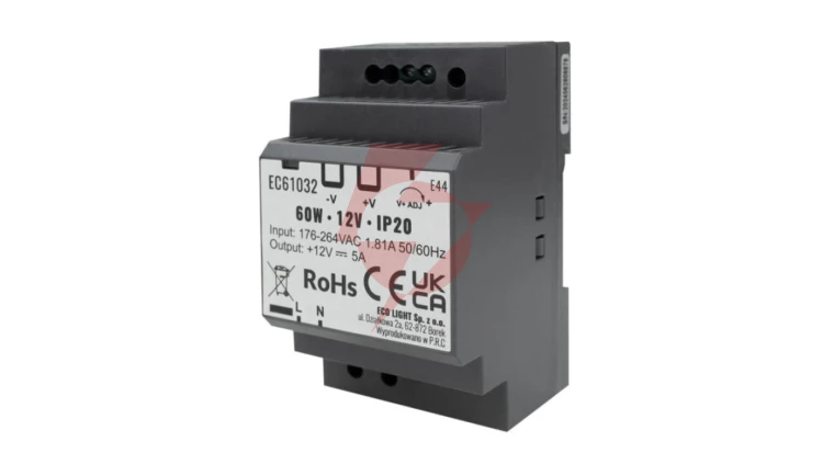 Zasilacz na szynę DIN PREMIUM 12V 60W