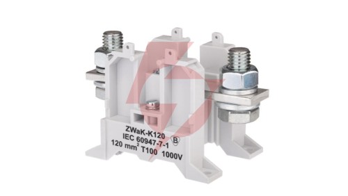 Złączka szynowa 2-przewodowa wielkoprądowa 16-95 mm2 zaciski do żył z końcówką kablową szary ZWaK-K120 A11-1918