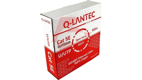 Kabel teleinformatyczny U/UTP kat.5e PE Fca szary Q-LANTEC /100m/
