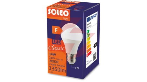 Żarówka LED klasyczna E27 A60 14W 1350lm 3000K 1CT/10 LED-3113