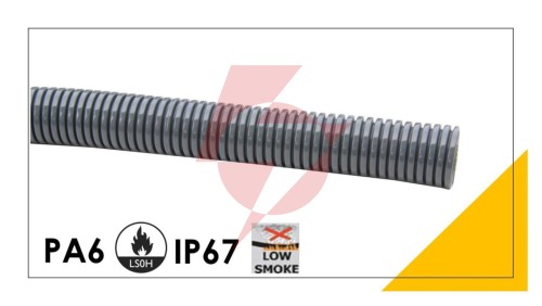 Peszel poliamidowy PA6-S bezhalogenowy 9,9mm/13mm DN 10 szary 801.210.0 /50m/