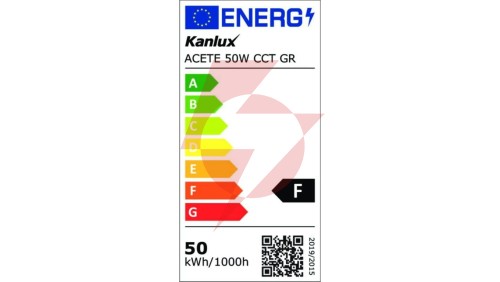 Projektor ACETE 50W CCT GR 4300lm(WW)/5400lm(NW)/4850lm(CW) 3000K/4000K/6500K IP65 szary 38493