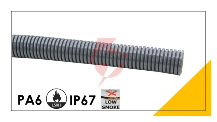 Peszel poliamidowy PA6-S bezhalogenowy 12,2mm/15,7mm DN 12 szary 801.212.0 /50m/