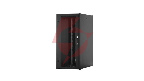 Szafa sieciowa stojąca Hyper Pro 19 26U rack 600x1000, drzwi przód perforacja, czarny, 1000kg DN-51018-P-B
