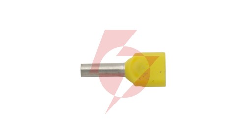 Końcówka tulejkowa izolowana HI 2X1/8 żółta E08KH-02020104721 /100szt./
