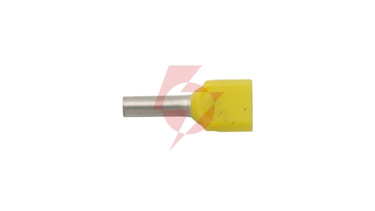 Końcówka tulejkowa izolowana HI 2X1/8 żółta E08KH-02020104721 /100szt./