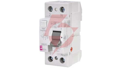 Wyłącznik różnicowoprądowy 2P 25A 0,03A typ A 6kA EFI6-P2 A 25/0.03 002061261