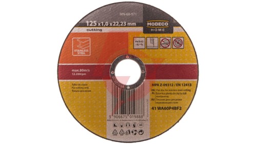 Ściernica do stali nierdzewnej Home Tools MN-68-971 125 x 1,0 x 22,23 mm – 50 szt.